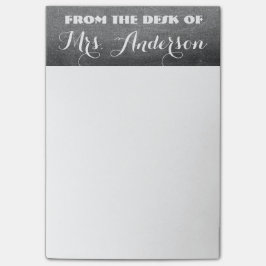 Vom Schreibtisch Tafel-Typografie-Lehrer Post-it Klebezettel