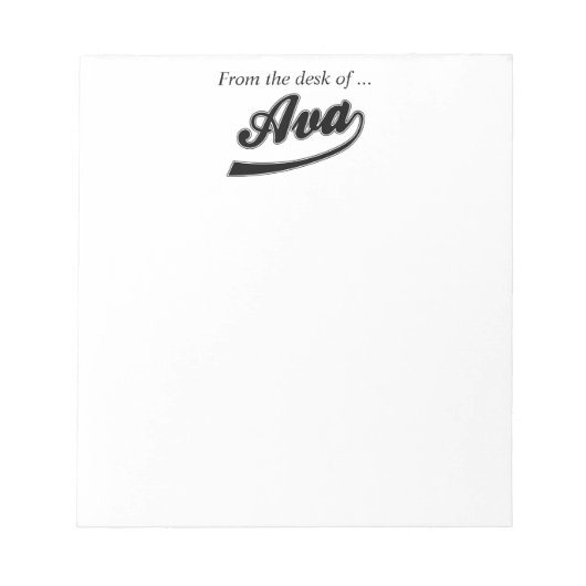 Vom Schreibtisch von Ava - Notepad Notizblock (Vorderseite)
