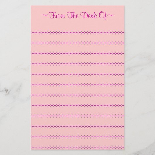 ~vom Schreibtisch von~ Briefpapier (Vorderseite)