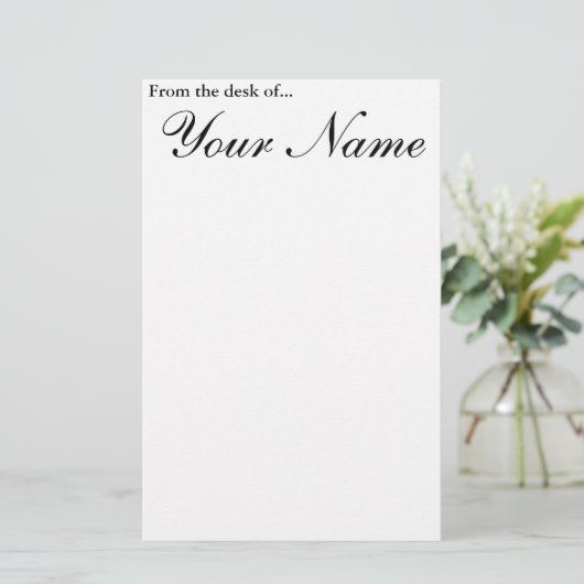 Vom Schreibtisch von… Briefpapier (Stehend Vorderseite)