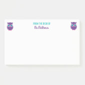 Vom Schreibtisch von Lehrer-Eulen-personalisiertem Post-it Klebezettel (Vorderseite)