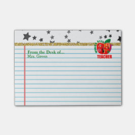 Vom Schreibtisch von Lehrer-Namen | Apple Post-it Klebezettel