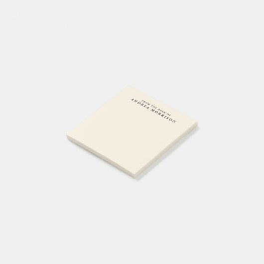Vom Schreibtisch von Monogram Eggshell einfach & m Post-it Klebezettel (angewinkelt)