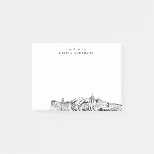 Vom Schreibtisch von Pasadena Skyline Personalisie Post-it Klebezettel (Vorderseite)