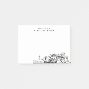 Vom Schreibtisch von Portland Skyline Personalisie Post-it Klebezettel