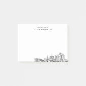 Vom Schreibtisch von Reno Skyline Personalisiert Post-it Klebezettel (Vorderseite)