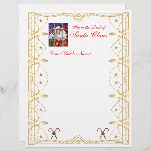 Vom Schreibtisch Weihnachtsbriefe individuell anpa (Vorne/Hinten)