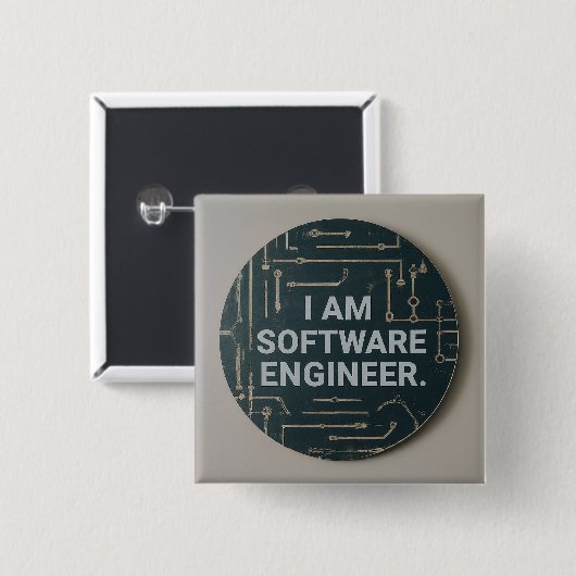 Vom Software Engineer entworfener Platz Button (Vorne & Hinten)