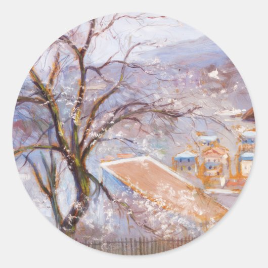 Vom Stadtrand von Paris, Hugo Simberg Runder Aufkleber (Vorderseite)