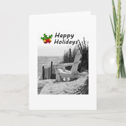 VOM STRAND AM CHRISTMAS "GENIESSEN" FEIERTAGSKARTE (Vorderseite)