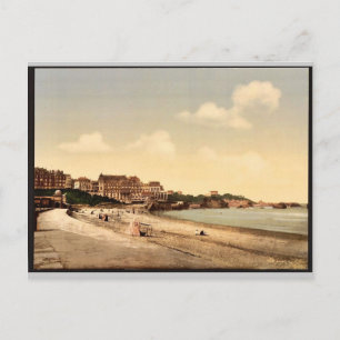 Vom Strand, Biarritz, Pyrenäen, Frankreich Vintag Postkarte
