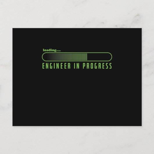 vom Student zum Ingenieur Ladebalken Postkarte (Vorderseite)