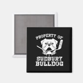 Vom Sudbury Bulldog-Spaß Magnet (Vorderseite/Rückseite)