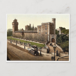 Vom Südosten aus, Cardiff Castle, Wales seltene Ph Postkarte
