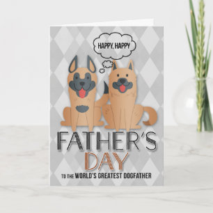 vom Tag des Hundes Niedlicher Cartoon und Raute Karte