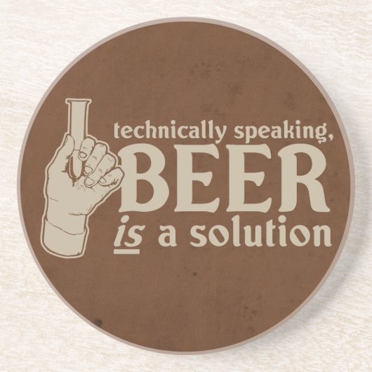 vom technischen Standpunkt aus ist Bier eine Sandstein Untersetzer (Vorne)