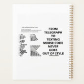 Vom Telegraph zum Sims von Morse Code nie Spaß Planer (Rückseite)
