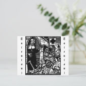 Vom Totentanz Nun und Skeleton Postkarte (Stehend Vorderseite)