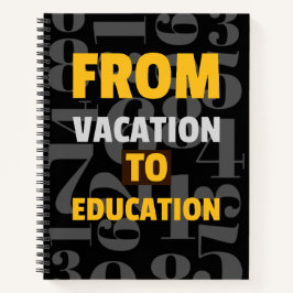 Vom Urlaub bis zur Bildung Schule Notizblock