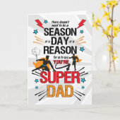 VOM US Super Vater Vatertag Comic Book Karte (Gelbe Blume)