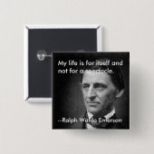 Vom Versuch Selbstvertrauen Ralph Waldo Emerson Button (Vorne & Hinten)