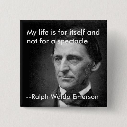 Vom Versuch Selbstvertrauen Ralph Waldo Emerson Button (Vorderseite)