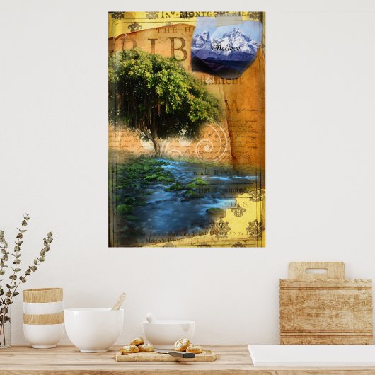 vom Wasser bepflanzt Poster (Küche)