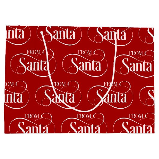 Vom Weihnachtsfeiertag des Weihnachtsmannes Große Geschenktüte (Rückseite)