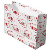 Vom Weihnachtsfeiertag des Weihnachtsmannes Große Geschenktüte (Vorderseite Schrägansicht)