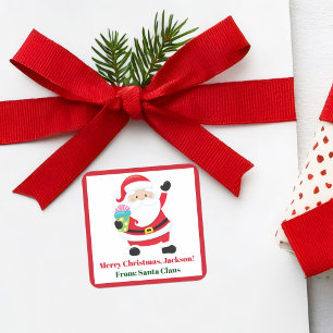 Vom Weihnachtsklaus Custom Kids Weihnachtsgeschenk Quadratischer Aufkleber