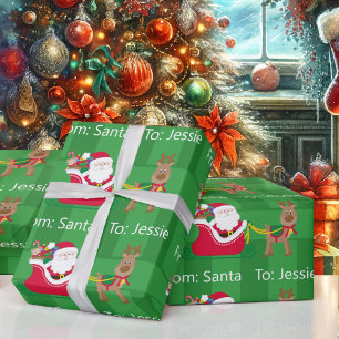 Vom Weihnachtsklaus Kinder Name Weihnachten hinzuf Geschenkpapier