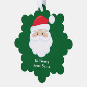 Vom Weihnachtsklaus Niedliches Weihnachtsgeschenk Ornament Karte (Linke Ecke)