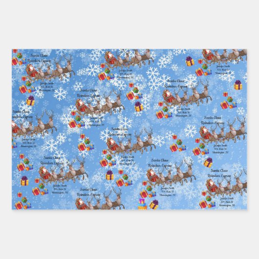 Vom Weihnachtsmann geben Sie dem Kind Weihnachten Geschenkpapier Set (Vorderseite 2)