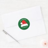 Vom Weihnachtsmann grünes Weihnachtsgeschenk Runder Aufkleber (Umschlag)