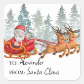 Vom Weihnachtsmann Kinder Weihnachten Quadratischer Aufkleber (Vorderseite)