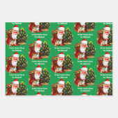 Vom Weihnachtsmann Kindernamen hinzufügen 3 Geschenkpapier Set (Vorderseite 3)