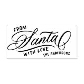 Vom Weihnachtsmann mit Liebe Script + Name Weihnac Gummistempel (Prägung)