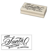 Vom Weihnachtsmann mit Liebe Script + Name Weihnac Gummistempel (Stempel)