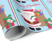 Vom Weihnachtsmann Name Kind Weihnachten hinzufüge Geschenkpapier (Rolleneckpunkt)