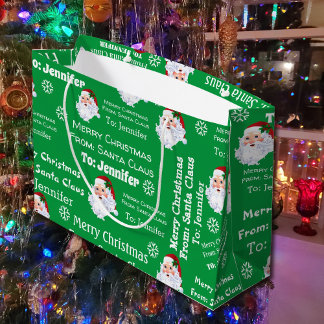 Vom Weihnachtsmann Name Kind Weihnachten hinzufüge Große Geschenktüte
