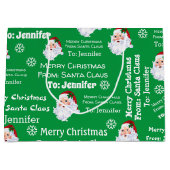 Vom Weihnachtsmann Name Kind Weihnachten hinzufüge Große Geschenktüte (Vorderseite)