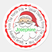Vom Weihnachtsmann Niedliche Sonderlieferkinder Runder Aufkleber (Vorderseite)