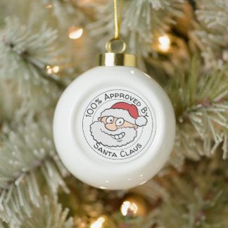 Vom Weihnachtsmann Niedlicher Cartoon Weihnachten Keramik Kugel-Ornament