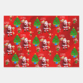 Vom Weihnachtsmann personalisieren Kinder Weihnach Geschenkpapier Set (Vorderseite 3)