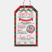 Vom Weihnachtsmann Rot & Grün Tartan Weihnachten Geschenkanhänger (Vorderseite)