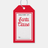 Vom Weihnachtsmann, Rot und Weiß Weihnachten gelie Geschenkanhänger (Vorderseite)