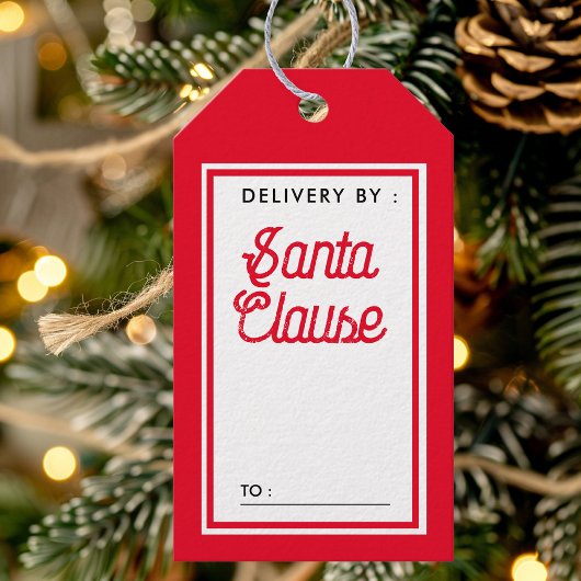 Vom Weihnachtsmann, Rot und Weiß Weihnachten gelie Geschenkanhänger