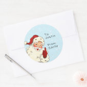 Vom Weihnachtsmann zum Kindergeschenk Vintag Runder Aufkleber (Umschlag)