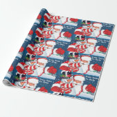 Vom Weihnachtsmann zum Weihnachtsnamen des Kindes Geschenkpapier (Ungerollt)