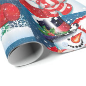Vom Weihnachtsmann zum Weihnachtsnamen des Kindes Geschenkpapier (Rolleneckpunkt)